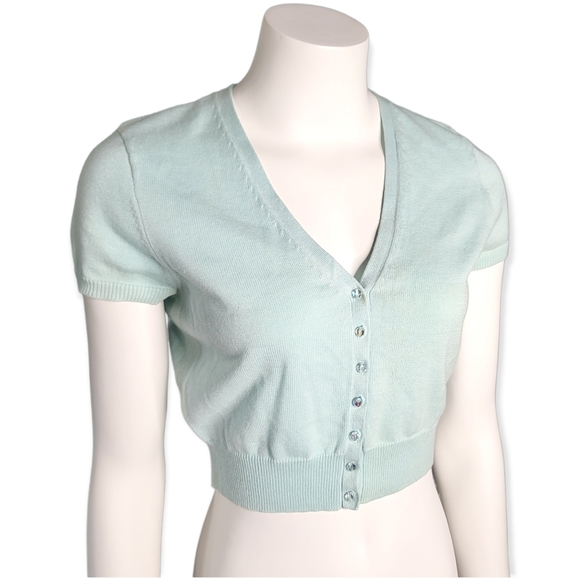 Ralph Lauren Buttoned Sweater Knit Crop Top size S